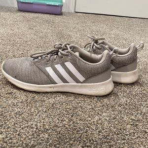Adidas ,Silver,gray, running shoes size 6 Women.